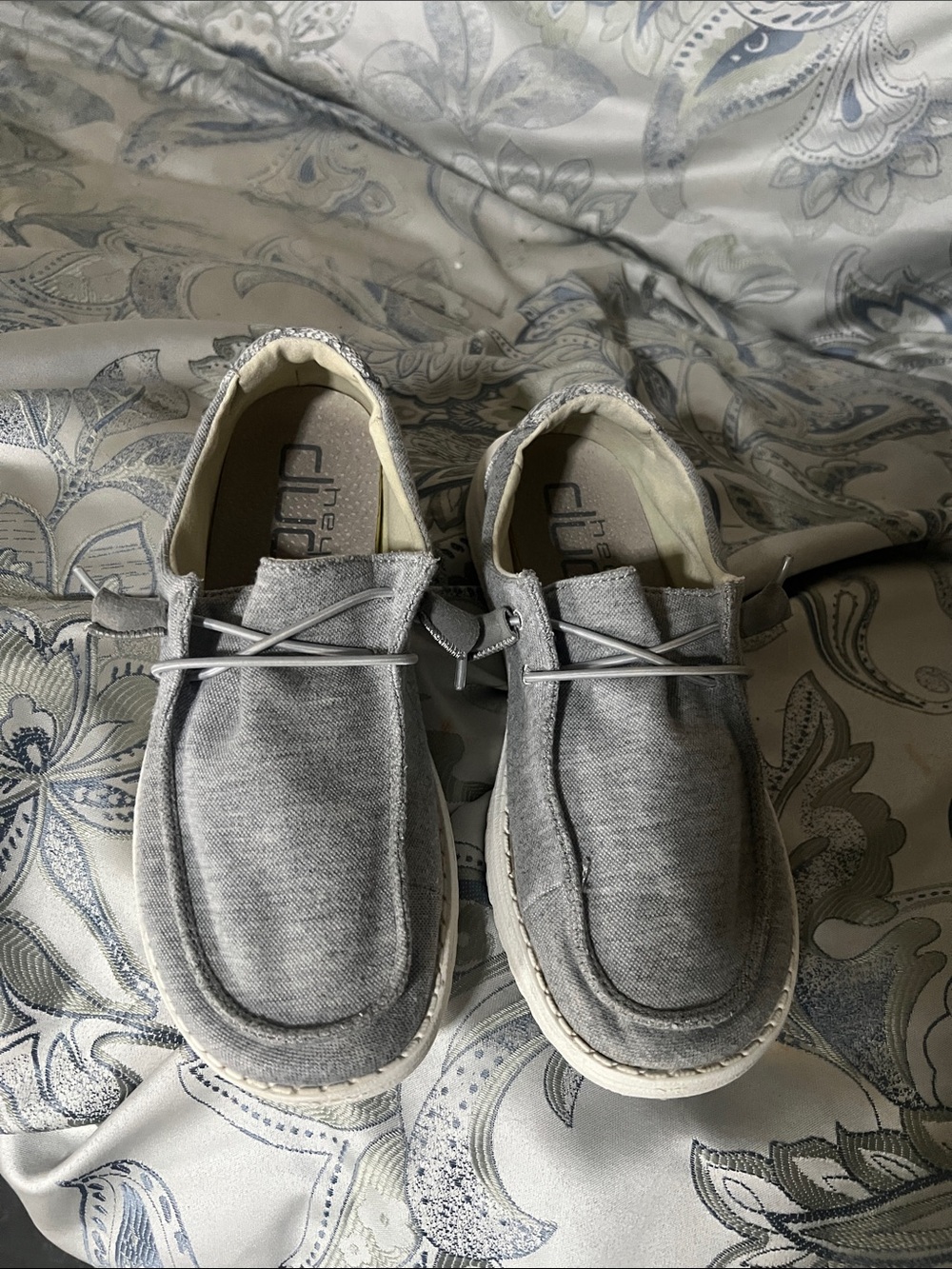 Hey Dude Women’s Slip-On Loafers in Light Gray